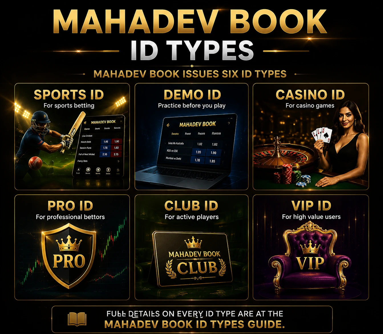 Mahadev Book ID Types